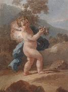 unknow artist Putti in a landscape oil painting on canvas